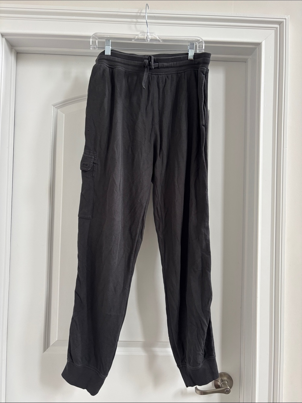 ATM Anthony Thomas Melillo Men's Black Cargo Sweatpants Joggers